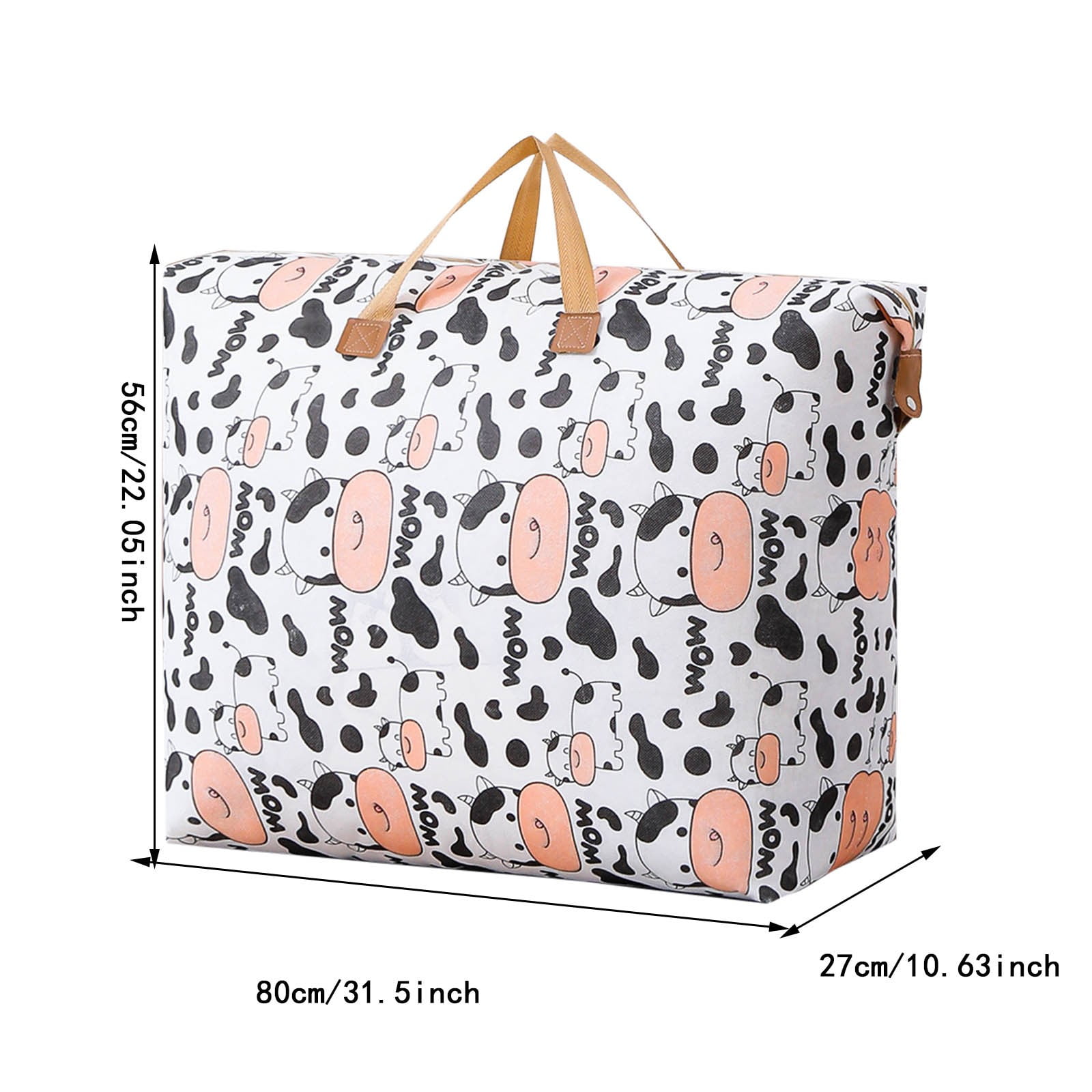 Cute Cow Pattern Comforter Bag For Moving And Travel And Closet