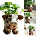 thumbnail image 1 of Cute Cow Planter Resin Flower Pot for s Small Plants Indoor Home Decor Desktop Office Tabletop Decoration Garden Gift, 1 of 6