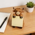 thumbnail image 1 of Cute Cow Shaped Memo Note Holder Dispenser with 1 Pad, Desktop Organizer for Office Home, White and Brown Plastic Caddy for Pens and Supplies, 6x2.4x2.4 Inch, 1 of 6