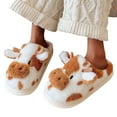 thumbnail image 1 of CHUMUD Cute Cozy Fuzzy Animal Slippers for Women, Winter Warm Plush Comfy Indoor Outdoor Slippers, Holiday Gifts, 1 of 4