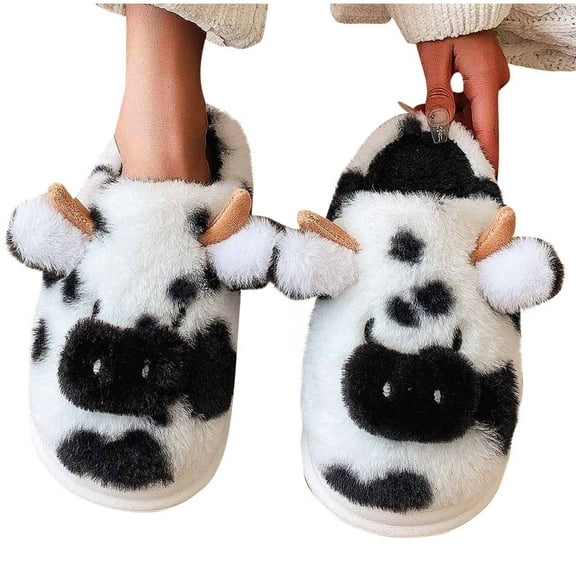 CHUMUD Cute Cozy Fuzzy Animal Slippers for Women, Winter Warm Plush Comfy Indoor Outdoor Slippers, Holiday Gifts