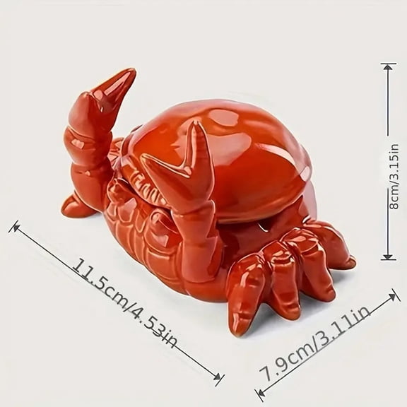 Cute Crab Ashtray Living Room with Lid Anti Fly Ash Ceramic Cigar Ashtray Decoration Chinese Home Decoration Art Friend Gift