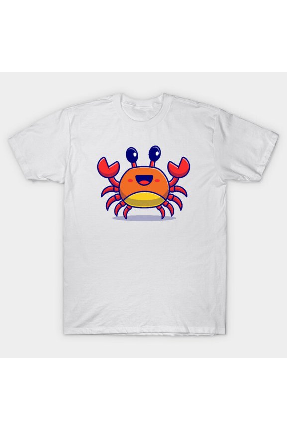 Cute Crab Cartoon Vector Icon Illustration Graphic G4483 Unisex T-Shirt, Up to Size 5XL