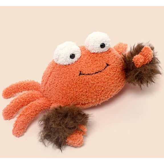 Cute Crab Plush Toy 9" Soft Orange Stuffed Animal with Fluffy Claws Funny Sea Creature Plush Gift