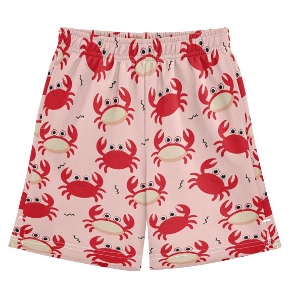 Cute Crabs Athletic Shorts Breathable with Comfort Fit Drawstring Casual Sweatshorts X-Small