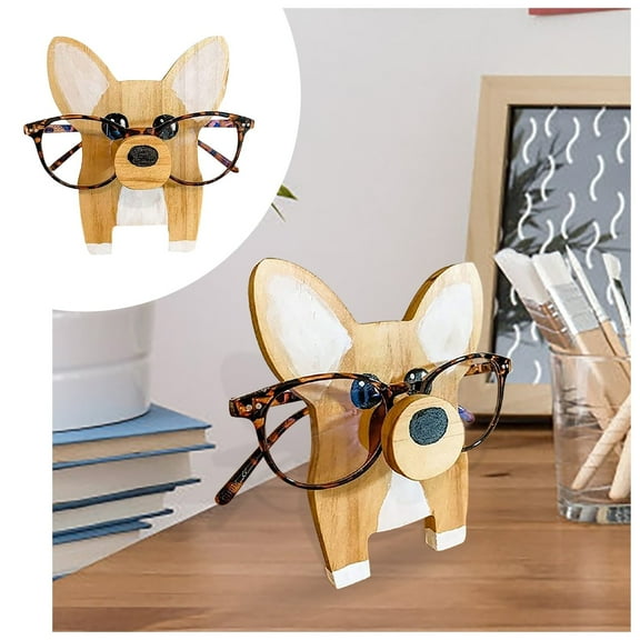 Cute Creative Animal Glasses Frame - Home Office Decoration Desktop Glasses Holder, Hand - Made with Wood