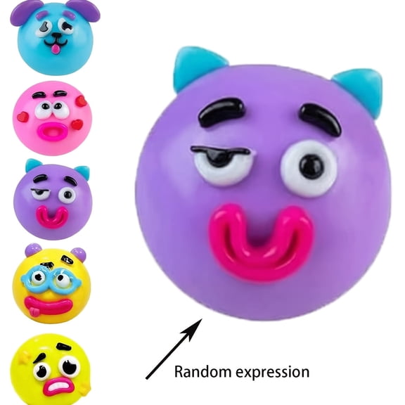 Cute Creative Dog Face-Changing Anime Character Sculpture, Half-Body And Model Squish-And-Play Stress Ball Soft Rubber Stress Relief (Random Expression)