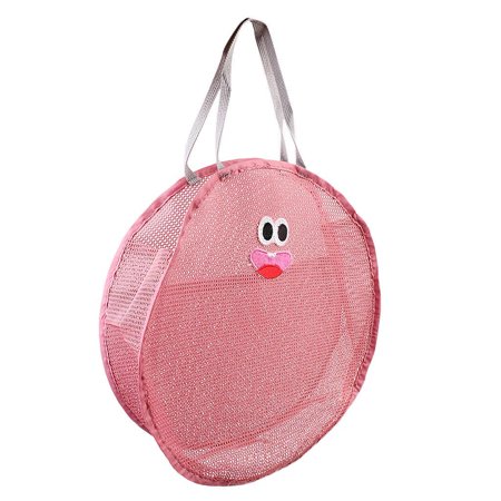 Cute Creative Round Portable Travel Mesh Storage Bag -Pink