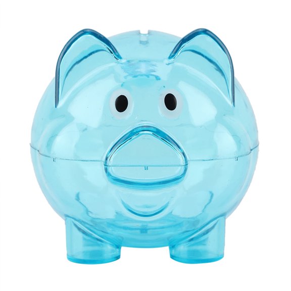 Cute Creative color pig pig bank birthday gift pig bank toy(Blue)