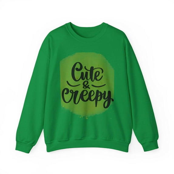 Cute Creepy Unisex Heavy Blend Cotton Crewneck Sweatshirt