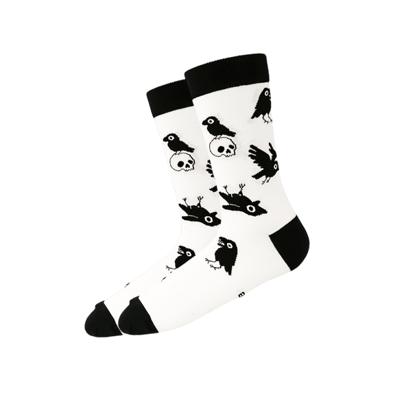 Cute Crew Crow Raven Socks Fun Novelty Animal Socks for Men Women Gift Cotton