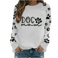 thumbnail image 1 of Cute Crew Neck Sweatshirts for Women Spring Fall Fashion Long Sleeve Graphic Print Pullover Tops Casual Workout Shirts(White,XL), 1 of 4