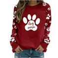 thumbnail image 1 of Cute Crew Neck Sweatshirts for Women Spring Fall Fashion Long Sleeve Graphic Print Pullover Tops Casual Workout Shirts(Yellow,XXL), 1 of 4