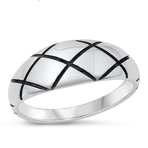 Cute Criss Cross Promise Ring .925 Sterling Silver Band Jewelry Female Male Unisex Size 5