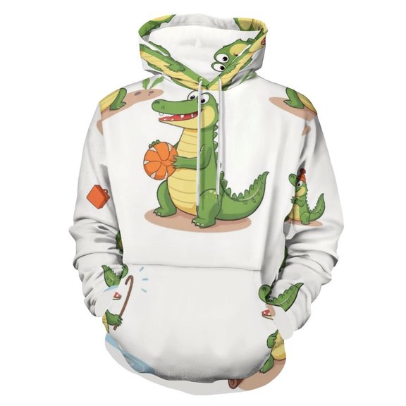 Cute Crocodile Cartoons 3d Sweatshirts Hoodie Fashion Casual Personality Men's Women Street Hoodie Pullovers Long Sleeve Comfortable Top
