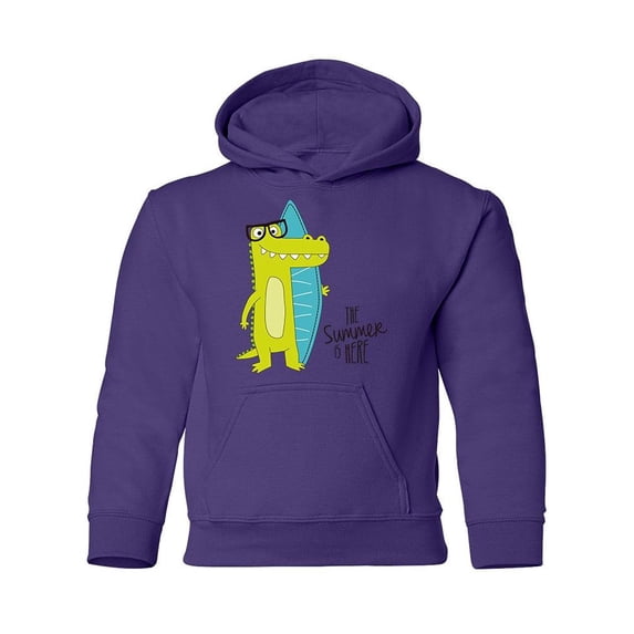 Cute Crocodile On The Beach Hoodie Juniors -Image by Shutterstock, Small