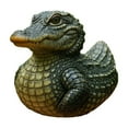 thumbnail image 1 of Cute Crocodile-Shaped Duck Figurine, Quirky Tabletop Decorative Sculpture For Home Office Desk Car, Fun And Playful Decoration For Garden Living Room, 1 of 5
