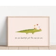 thumbnail image 1 of Cute Crocodile Wall Art, Watercolor Nursery Decor, Kid Motivational Quotes, Affirmation Poster, Baby Bedroom Decor, Wall Art, Modern Wall Decor, 12x18 UNFRAMED, 1 of 2