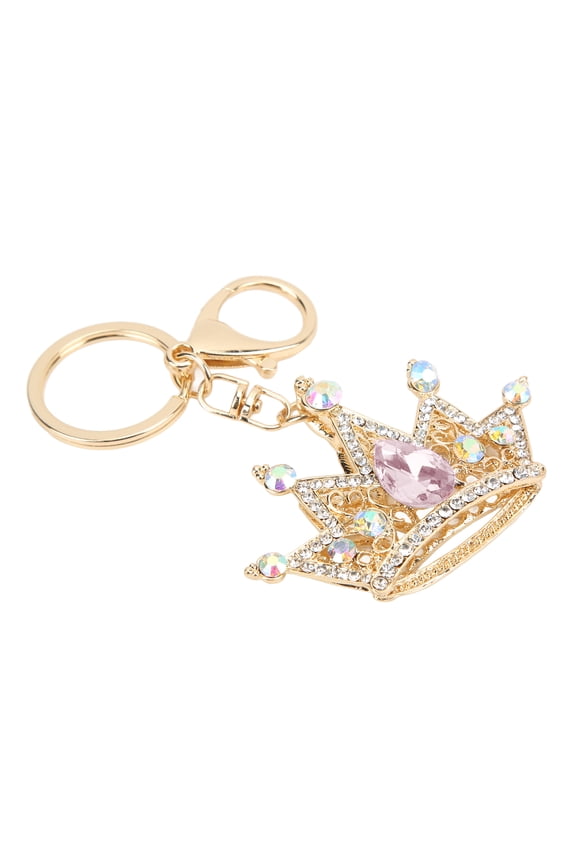 Cute Crown Keychain, Elegant Rhinestone Keychain, Rhinestone Keychain Shiny Exquisite Design Keychain for Car Pendant Bag Ornament, Wallet Pendant