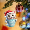 Cute Cup Cat Pendant Christmas Tree Pendant Car Pendant Bag Pendant