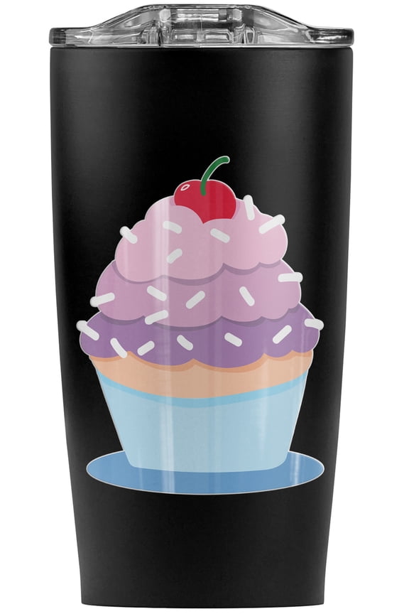 Cute Cupcake Vanilla Cherry Sprinkles Stainless Steel 20 oz Travel Tumbler, Vacuum Insulated & Double Wall with Leakproof Sliding Lid | Great for Coffee/Hot Drinks and Cold Beverages