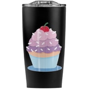 Cute Cupcake Vanilla Cherry Sprinkles Stainless Steel 20 oz Travel Tumbler, Vacuum Insulated & Double Wall with Leakproof Sliding Lid | Great for Coffee/Hot Drinks and Cold Beverages