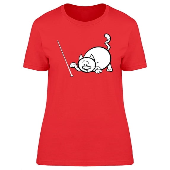 Cute Curious Kitten Playing T-Shirt Women -Image by Shutterstock, Female Large