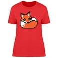 thumbnail image 1 of Cute Curled Fox Pixel Art Tee Women's -Image by Shutterstock, 1 of 2