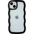 thumbnail image 1 of Cute Curly Wave Frame Shape Shockproof Soft Compatible with iPhone Case (Black,iPhone 11 Pro Max), 1 of 8