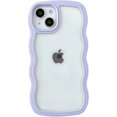 thumbnail image 1 of Cute Curly Wave Frame Shape Shockproof Soft Compatible with iPhone Case (Purple,iPhone 11), 1 of 6