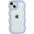 thumbnail image 1 of Cute Curly Wave Frame Shape Shockproof Soft Compatible with iPhone Case (White,iPhone 12), 1 of 5