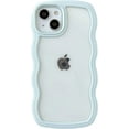 thumbnail image 1 of Cute Curly Wave Frame Shape Shockproof Soft Compatible with iPhone Case (White,iPhone 14 Pro Max), 1 of 5