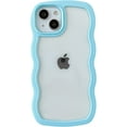 thumbnail image 1 of Cute Curly Wave Frame Shape Shockproof Soft Compatible with iPhone Case (White,iPhone 14 Pro Max), 1 of 5
