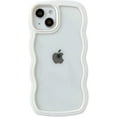 thumbnail image 1 of Cute Curly Wave Frame Shape Shockproof Soft Compatible with iPhone Case (White,iPhone Xs Max), 1 of 6