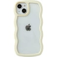 thumbnail image 1 of Cute Curly Wave Frame Shape Shockproof Soft Compatible with iPhone Case (Yellow,iPhone Xs Max), 1 of 6