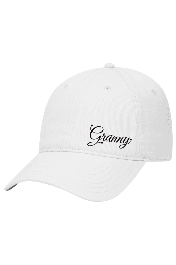 Cute Cursive Heart Names Womens Embroidered Mother's Day White Otto Baseball Cap-Granny