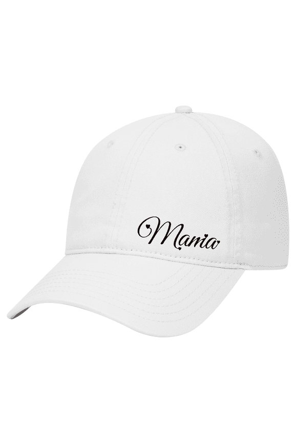 Cute Cursive Heart Names Womens Embroidered Mother's Day White Otto Baseball Cap-Mama
