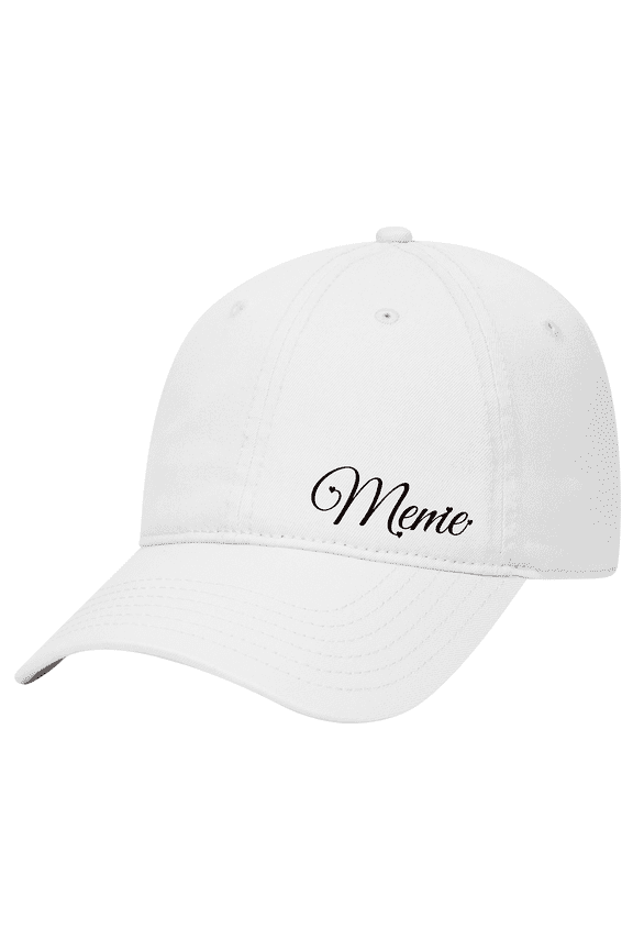 Cute Cursive Heart Names Womens Embroidered Mother's Day White Otto Baseball Cap-Meme