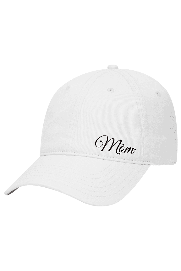 Cute Cursive Heart Names Womens Embroidered Mother's Day White Otto Baseball Cap-Mom