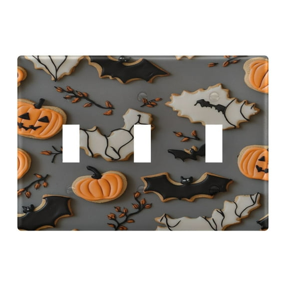 Cute Cutout Cookies Decorated Decorative Light Switch Plates Switch Cover Decorative Wall Plates Ideal for Living Room Kitchen Bedroom and Study