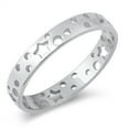 thumbnail image 1 of Cute Cutout Star Polka Dot Ring .925 Sterling Silver Band Jewelry Female Male Unisex Size 10, 1 of 4