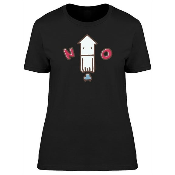 Cute Cuttlefish Blocking The Way T-Shirt Women -Image by Shutterstock, Female Large