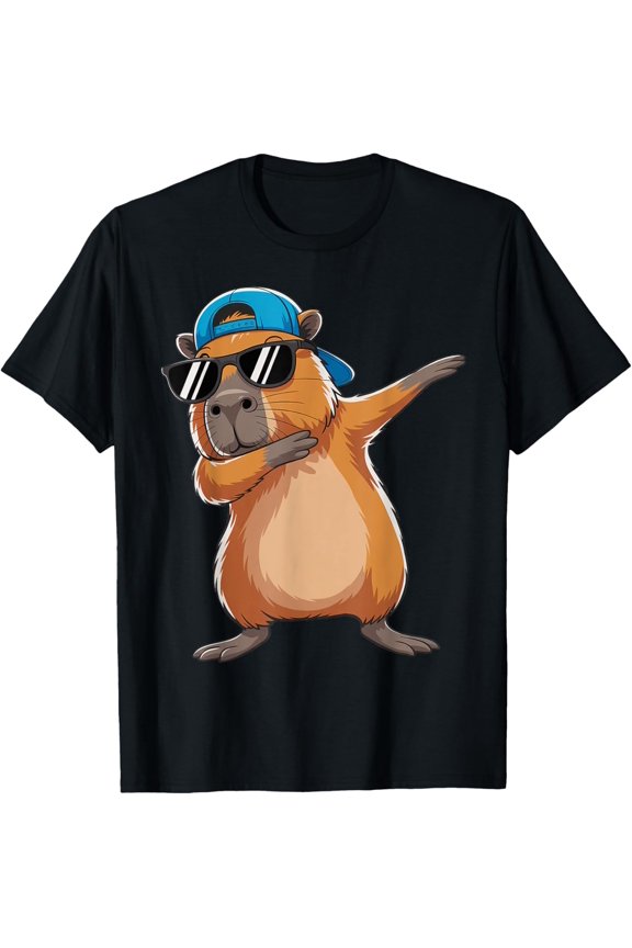Cute Dabbing Capybara Men Fun Capy Lover T-Shirt