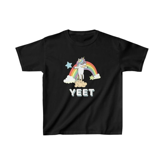 Cute Dabbing Dancing Unicorn Celebration Yeet Kids T-Shirt