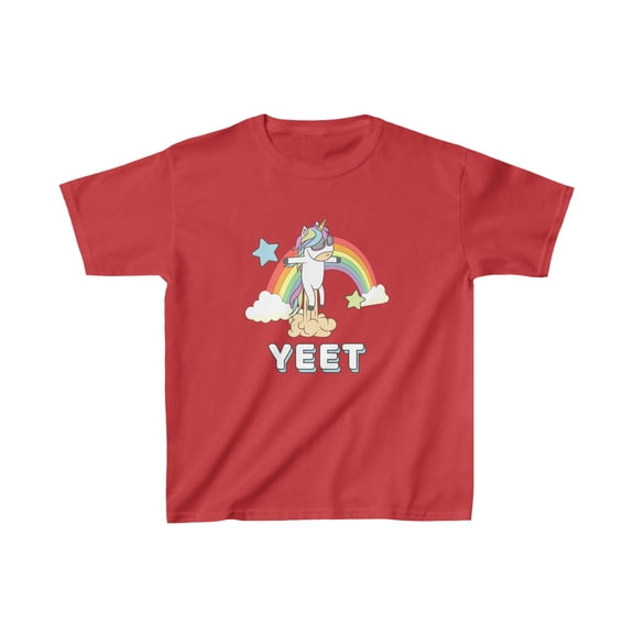 Cute Dabbing Dancing Unicorn Celebration Yeet Kids T-Shirt