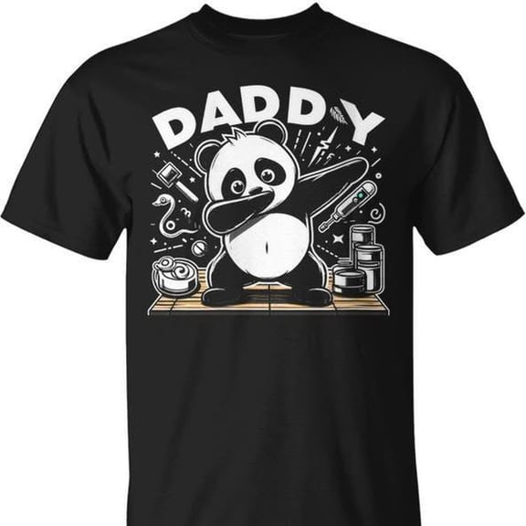 Cute Dabbing Panda Dad Daddy Bear Father's Day Dance T-S1Hirt