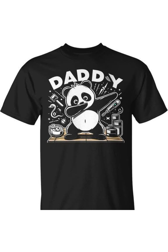 Cute Dabbing Panda Dad Daddy Bear Father's Day Dance T-S1Hirt