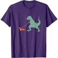 thumbnail image 1 of Cute Dachshund Dinosaur Funny Wiener Dog Unisex T-Shirt for Men Women Kids Toddler,Purple Color,Size 4XL, 1 of 5