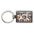 thumbnail image 1 of Cute Dachshund Dog Faces Hearts Metal Rectangle Keychain, 1 of 7