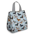thumbnail image 1 of Cute Dachshund and Dog Footprint Insulated Lunch Bag for Women & Adults,Large Portable Soft Cooler Lunch Bag,Thermal Food Storage Tote with Pearl Cotton,8.66L,8.75x5.75x9.5 Inch, 1 of 6